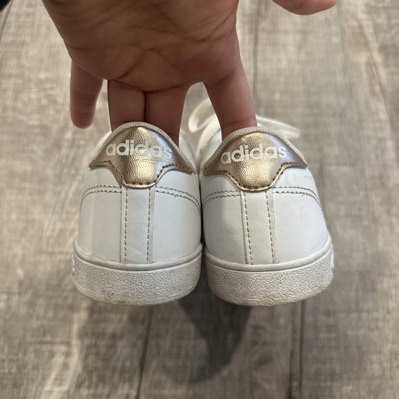 Adidas Baseline AQ0783 White Copper Sneakers Size 6 Big Kids‎ Lace Up Metallic - Picture 4 of 10